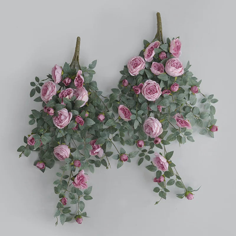 vigne de pivoine en soie artificielle pour décoration élégante - vue 2 sur 12