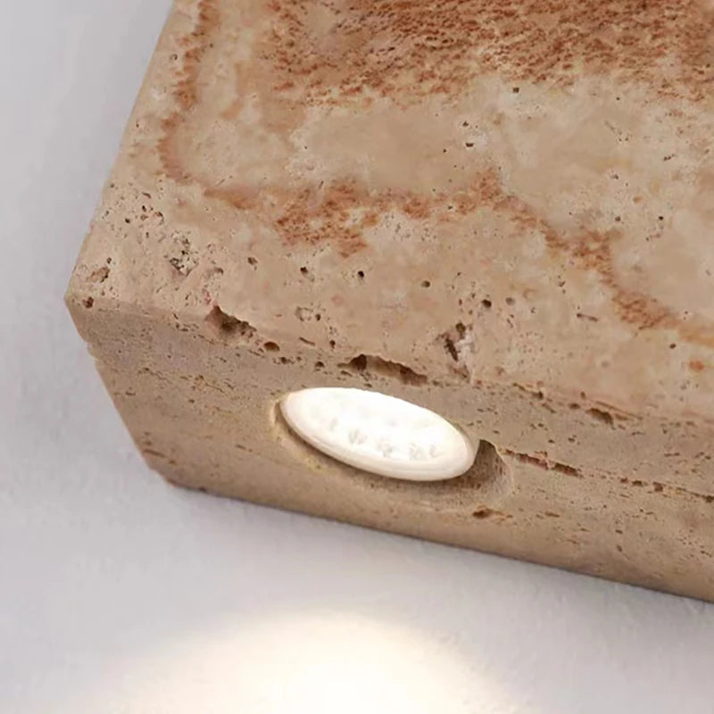 applique murale led en pierre naturelle 3000k lampe d'ambiance - vue 5 sur 8