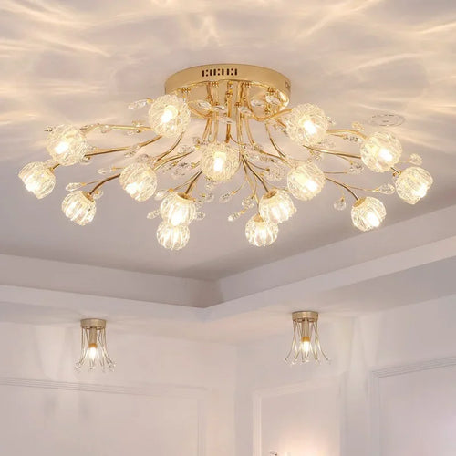 plafonnier moderne en cristal pour un éclairage luxueux - vue 4 sur 9