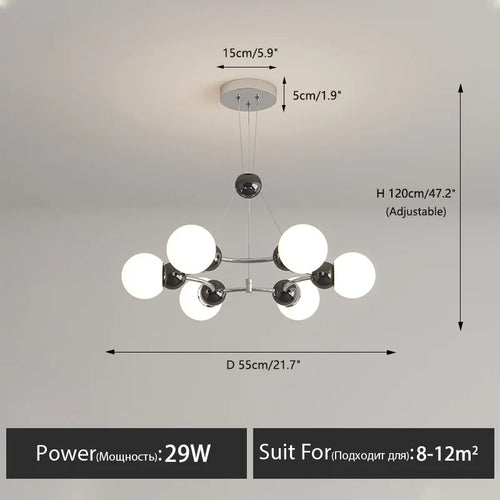 lustre suspendu éclairage décoratif moderne pour la maison - vue 14 sur 21