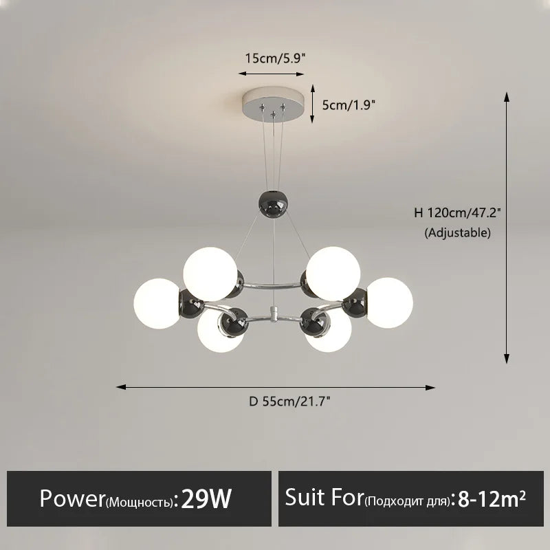 lustre suspendu éclairage décoratif moderne pour la maison - vue 13 sur 21