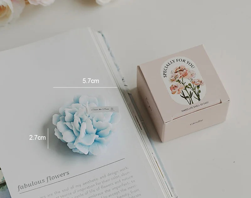 bougie parfumée artisanale en forme dœillet pour mariage et fêtes - vue 7 sur 13