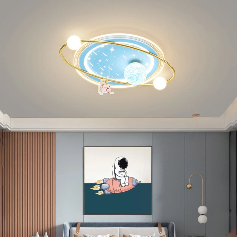 plafonnier enfant design astronaute lampe led créative moderne - vue 4 sur 9