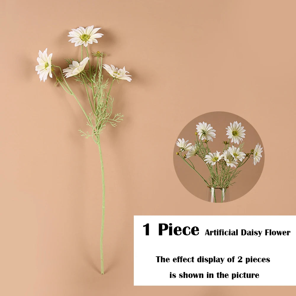 grande marguerite artificielle bouquet de fleurs en soie décoration mariage - vue 10 sur 18