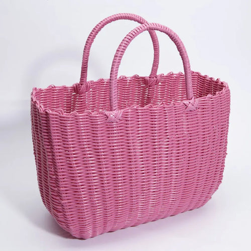 panier tissé imitation rotin pour pique-nique en extérieur - vue 10 sur 22