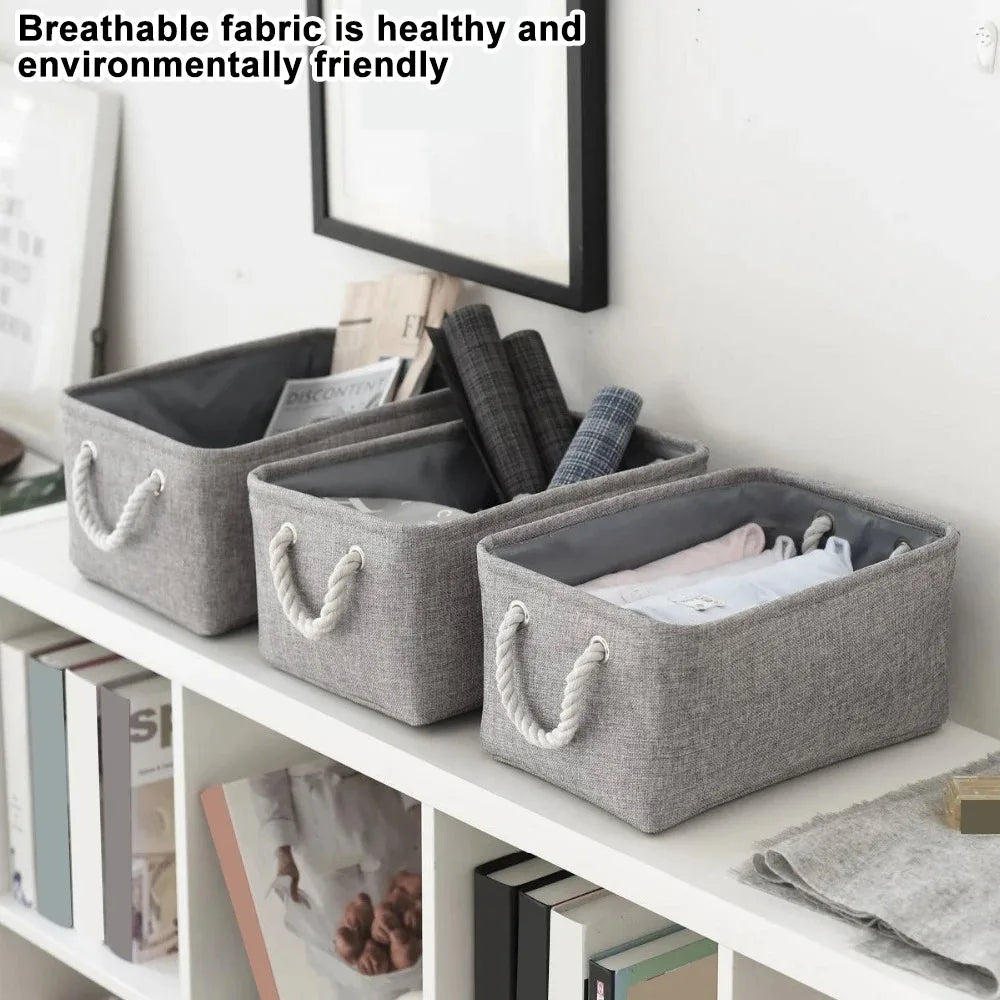 panier de rangement pliable pour vêtements et jouets - vue 4 sur 10
