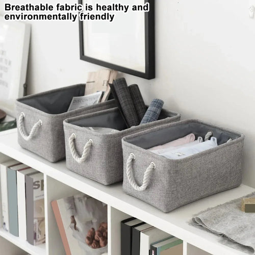 panier de rangement pliable pour vêtements et jouets - vue 4 sur 10