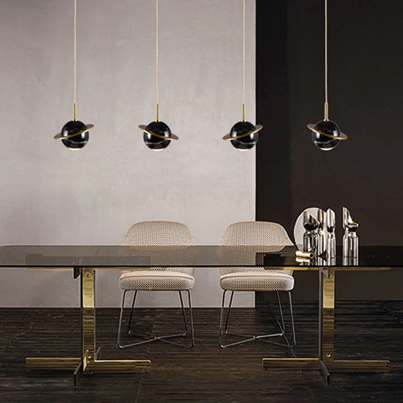 Suspension Scandinave Créatif Planétaire Lune Veilleuse Nordique Appartement Décoration LED Salle À Manger Table Petite Foule - vue 3 sur 9