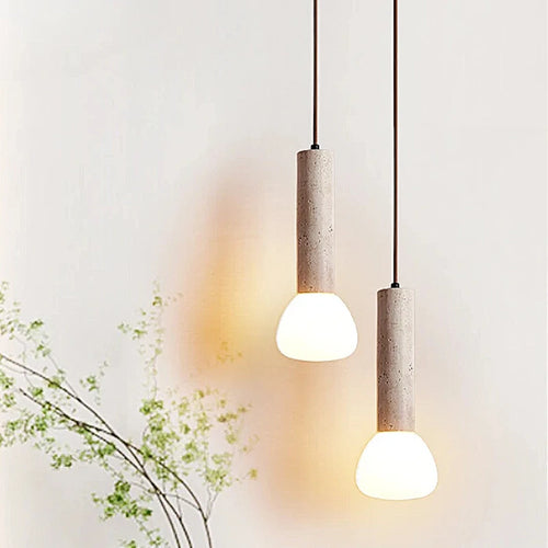 lustre rétro moderne en pierre de grotte pour décoration intérieure - vue 2 sur 7