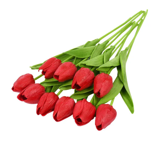 lot de 10 tulipes artificielles pour décoration de mariage et jardin - vue 27 sur 33