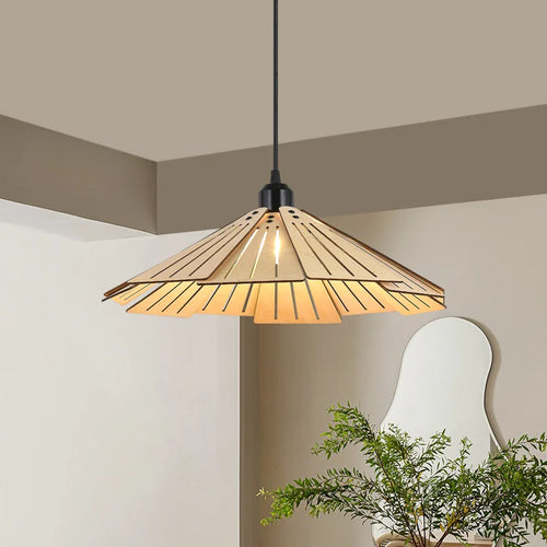lampe suspendue led bois style wabi-sabi intérieur diy 2022 - vue 7 sur 14