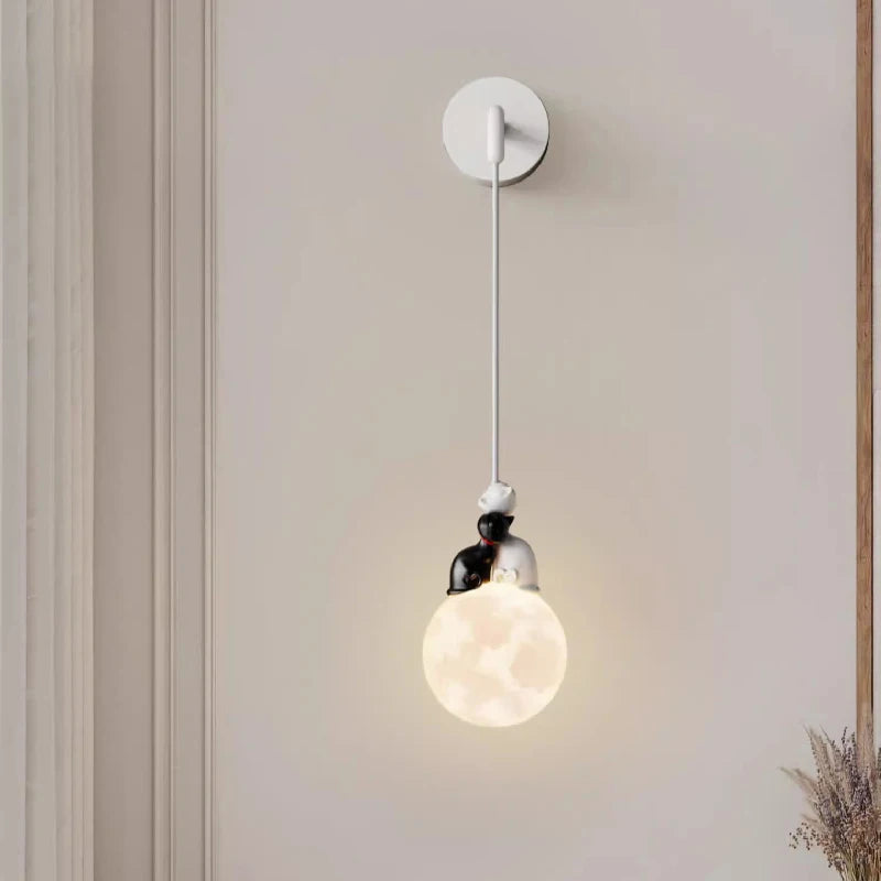 applique murale led chat mignon pour chambre d enfant décoration chaleureuse - vue 5 sur 14