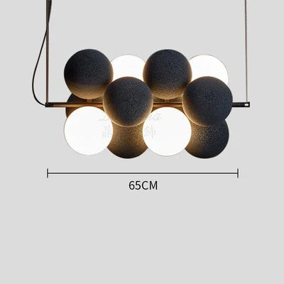 lustre créatif en velours pour un éclairage haut de gamme - vue 10 sur 12