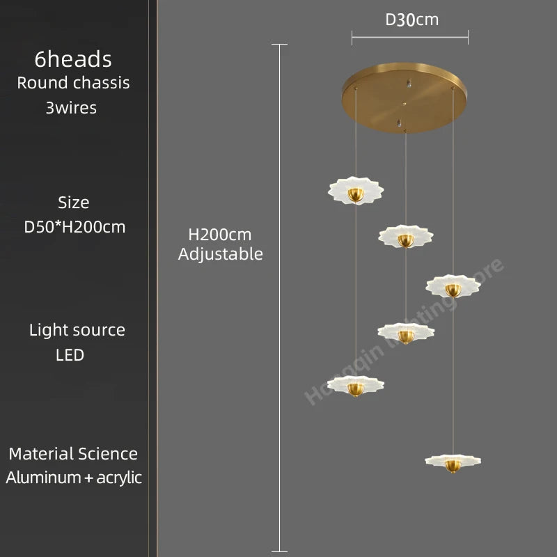 lustre moderne à led pour espaces intérieurs élégants et contemporains - vue 15 sur 26