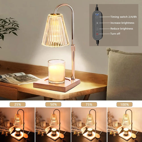 Lampe bureau chauffe-bougie minuterie intensité variable - vue 4 sur 6