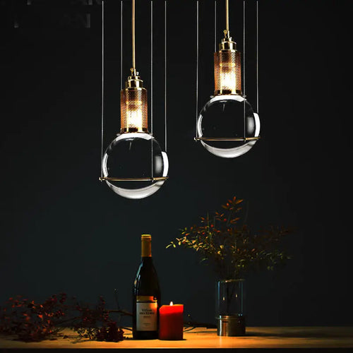 lustre moderne en verre pour décoration intérieure élégante