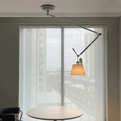 lustre en tissu abat-jour pour restaurant bureau bar et espace public - vue 2 sur 7