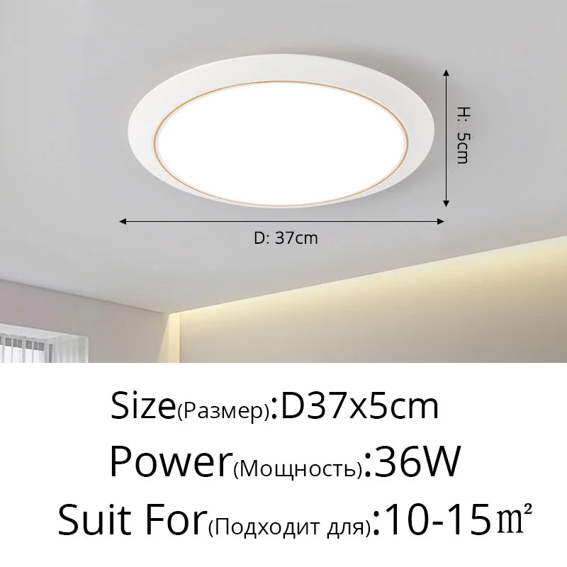 lustre led ultra-mince trois-preuve circulaire moderne minimaliste - vue 13 sur 22