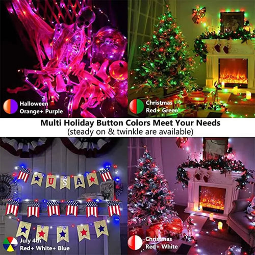 guirlande lumineuse usb noël rgbic télécommande musique étanche - vue 4 sur 6