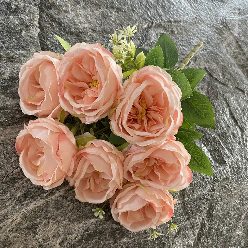 bouquet de roses en soie pour mariage et décoration intérieure - vue 13 sur 19