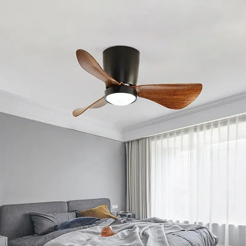 plafonnier ventilateur à conversion de fréquence style nordique simple - vue 2 sur 19