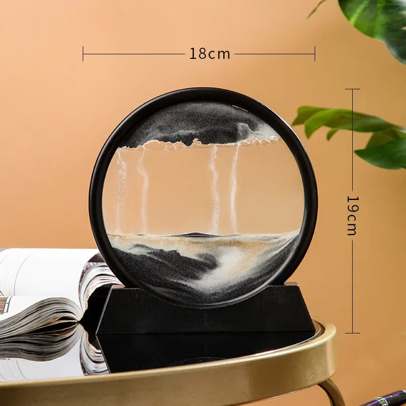sablier en verre 3d paysage de sable en mouvement décoration artistique - vue 9 sur 54