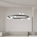 lustre moderne réglable en verre pour décoration artistique