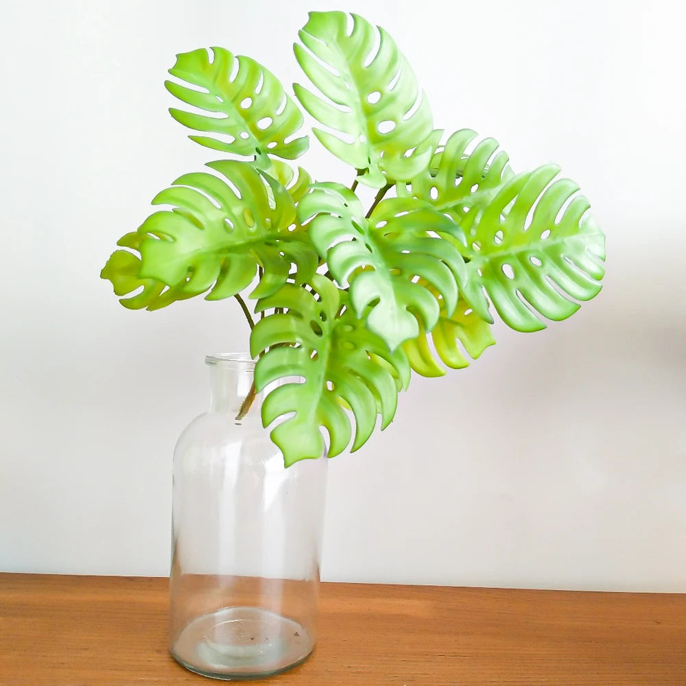 fausse plante tropicale monstera pour décoration intérieure et extérieure - vue 2 sur 7
