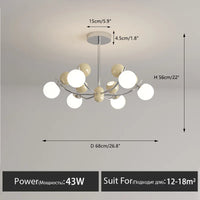 lustre créatif moderne pour décoration de chambre enfant