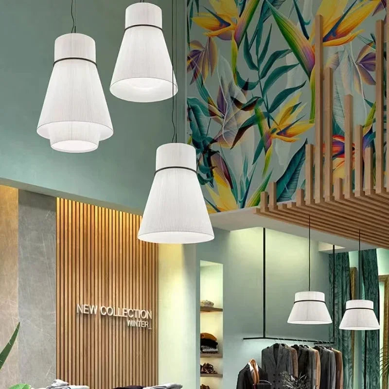 suspension décoration nordique tissu artistique grain vertical moderne - vue 3 sur 12