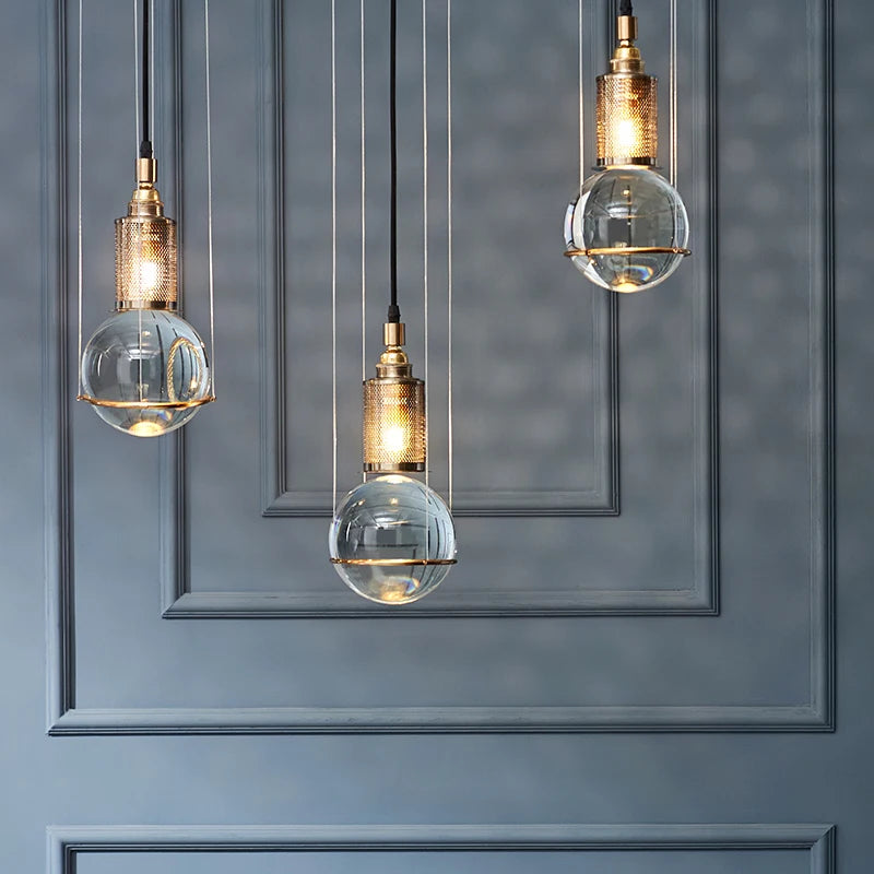 lustre moderne en verre pour décoration intérieure élégante - vue 3 sur 7