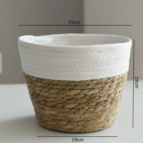 panier en paille pour plantes d'intérieur et d'extérieur - vue 13 sur 28