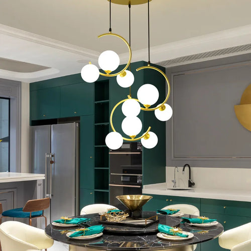lampe boule en verre nordique décorative et créative - vue 3 sur 16