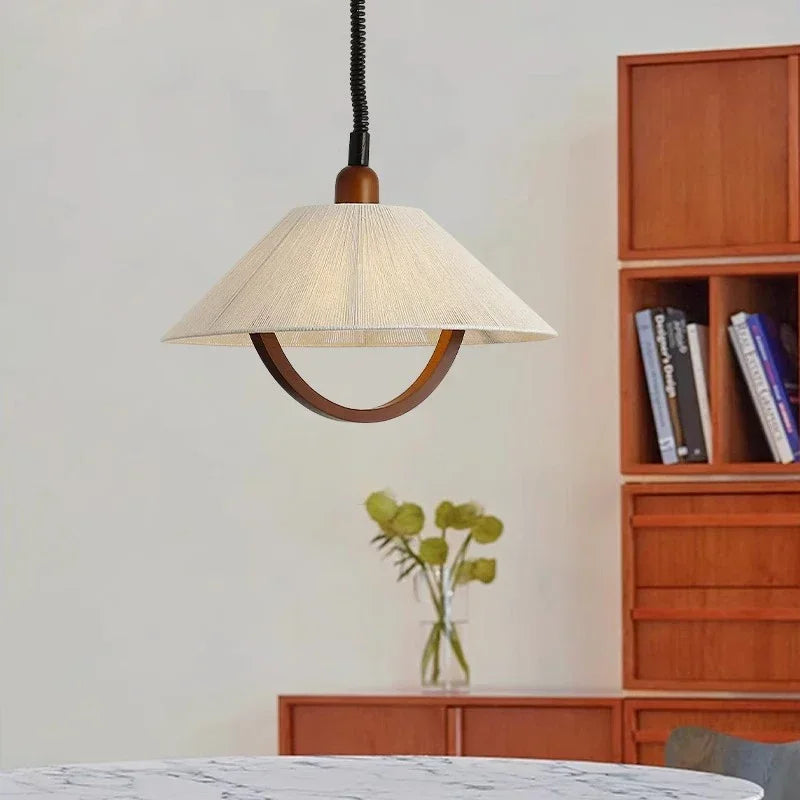 suspension rétractable en coton et bois pour intérieur - vue 4 sur 7