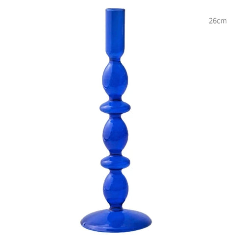 bougeoirs coniques en verre pour décoration de table de mariage - vue 15 sur 32