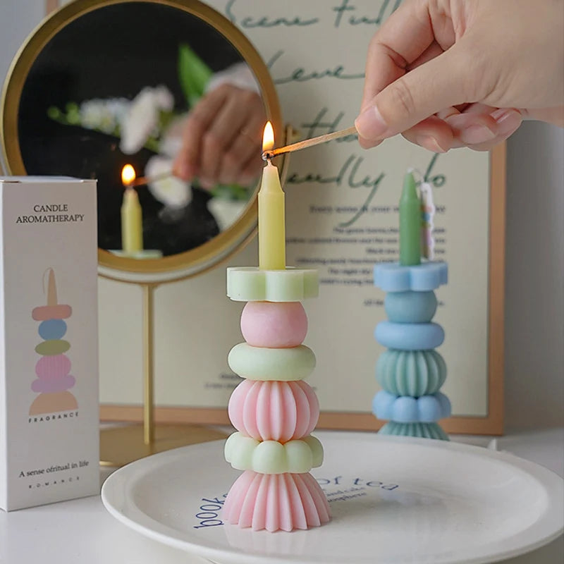 bougie parfumée empilable en cire de soja pour mariage et anniversaires - vue 3 sur 10