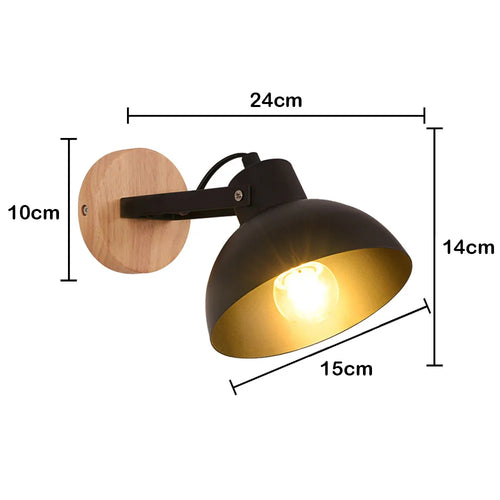 applique murale nordique en bois avec tête directionnelle - vue 16 sur 23