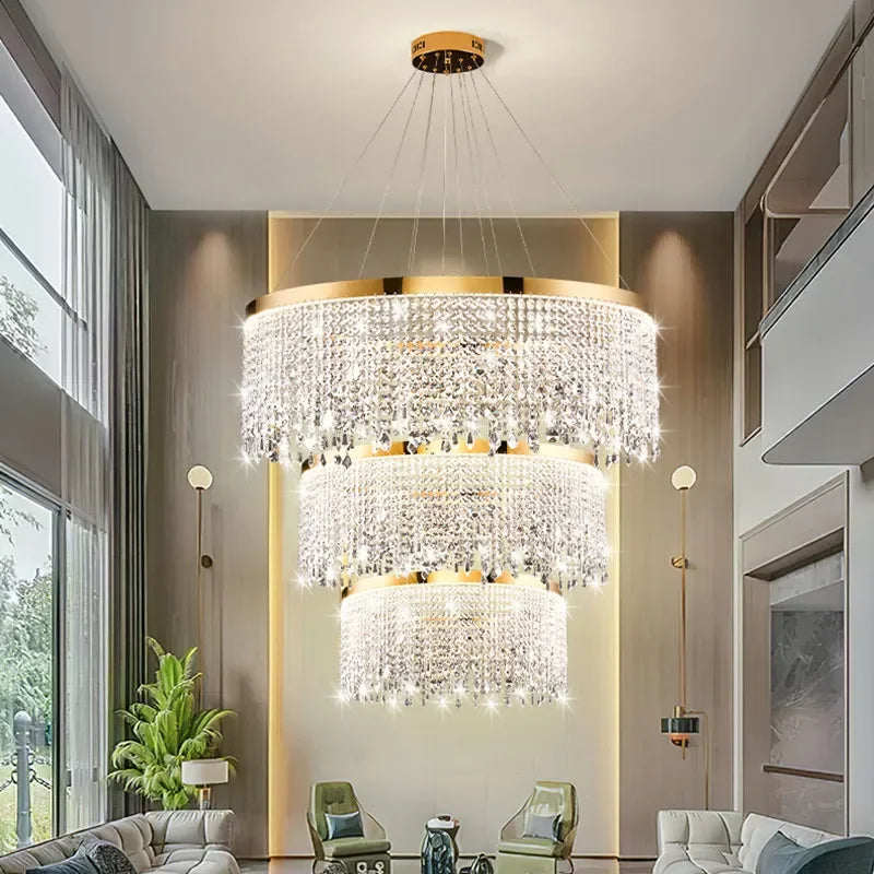 lustre moderne en cristal pour décoration intérieure élégante - vue 5 sur 14