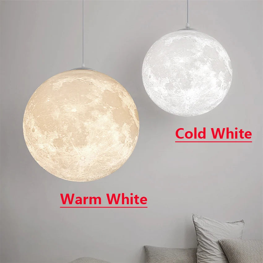 suspension pleine lune LED pour salon salle à manger chambre barre Table lumières - vue 8 sur 8