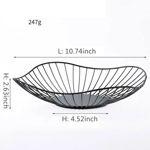 corbeille à fruits en métal pour rangement et décorations variées - vue 10 sur 13