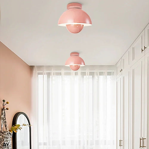 plafonnier led semi-circulaire moderne pour allée balcon escalier - vue 2 sur 12