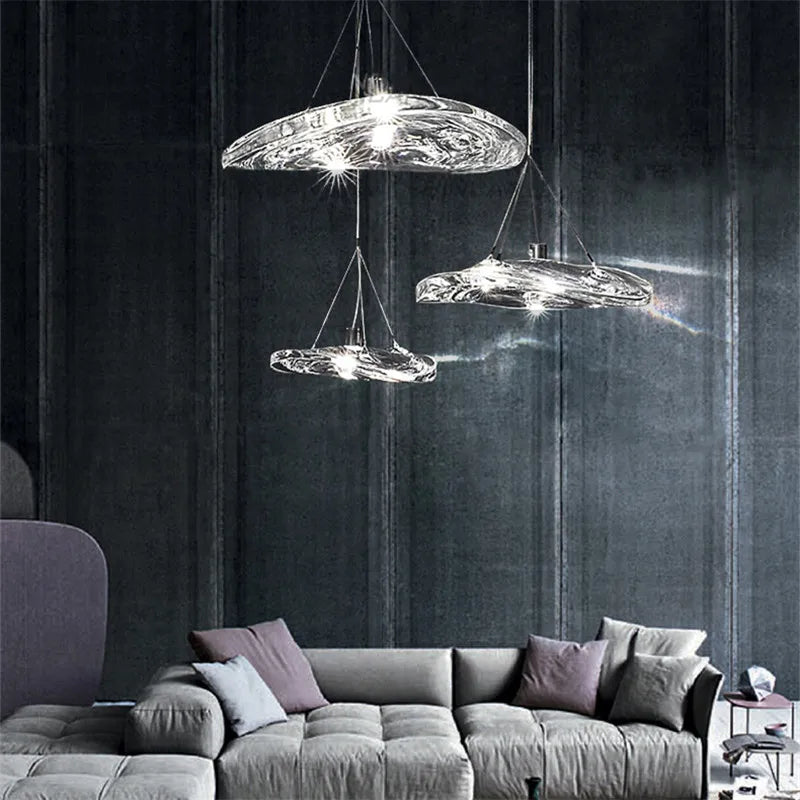 suspension en verre design art déco pour éclairage élégant - vue 4 sur 19