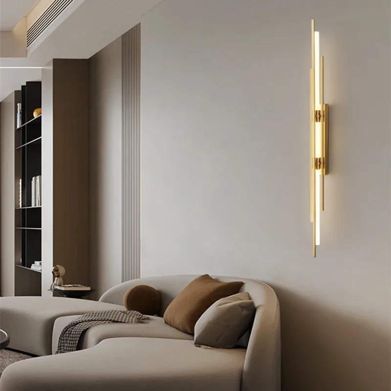 applique murale verticale à led en fer design élégant pour intérieur - vue 7 sur 8