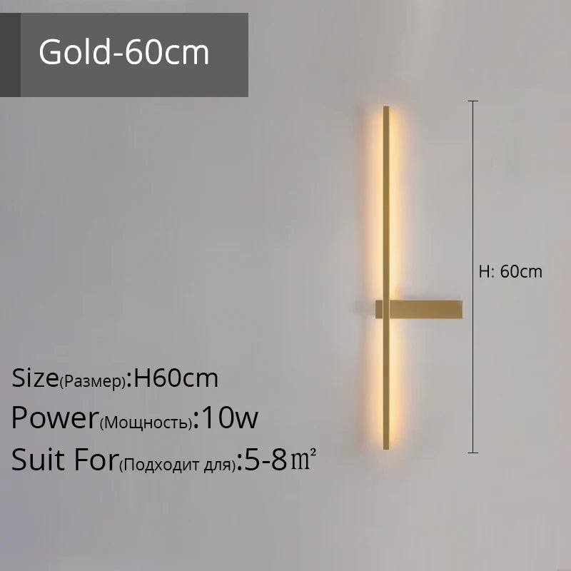 applique murale led minimaliste en aluminium pour éclairage intérieur - vue 14 sur 18