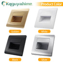 =(K)= 4Pcs Led Stair Light  PIR Sensor Wall Light 110V 220V Recessed Footlight Corridor Step Lamp Motion Wall Home Lighting