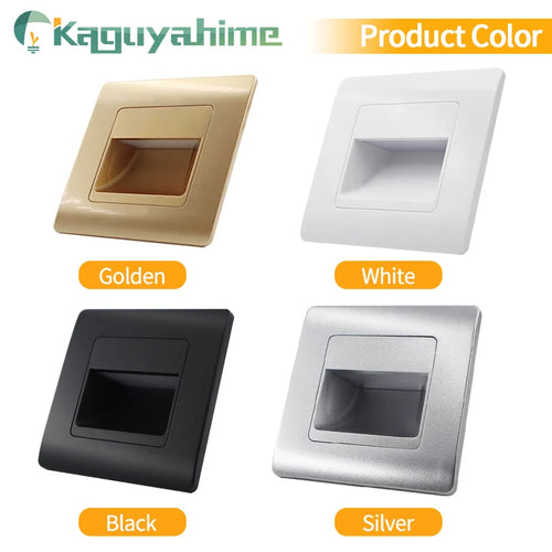 =(K)= 4Pcs Led Stair Light  PIR Sensor Wall Light 110V 220V Recessed Footlight Corridor Step Lamp Motion Wall Home Lighting - vue 5 sur 10