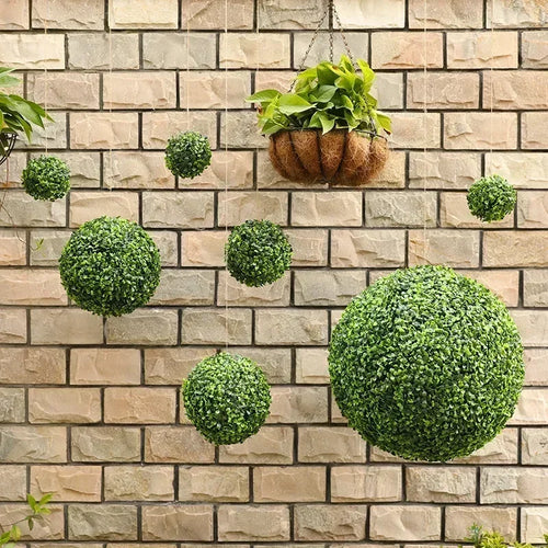 boule décorative en buis artificiel pour jardin mariage et décoration - vue 4 sur 7