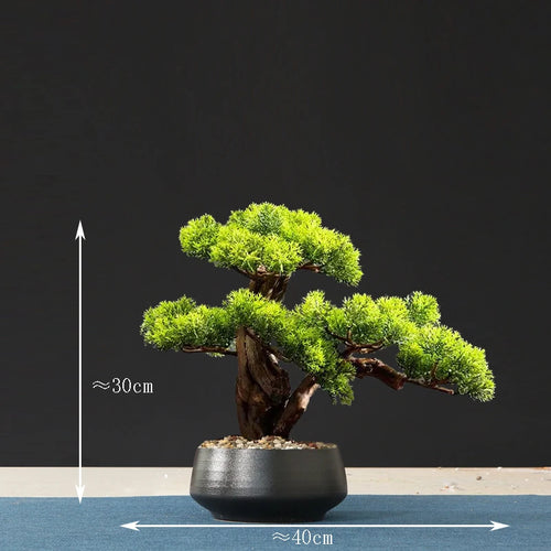 faux arbre bonsaï décoratif pour salon et aménagement paysager - vue 11 sur 36