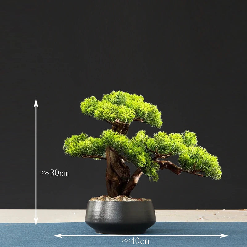 faux arbre bonsaï décoratif pour salon et aménagement paysager - vue 10 sur 36