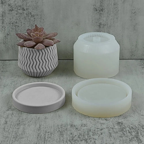 moules en silicone pour pots de fleurs en béton nordique et décoration intérieure - vue 7 sur 9